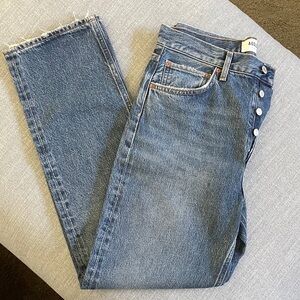 Agolde 90’s Mid-Rise Straight Jean, Essence, size 26